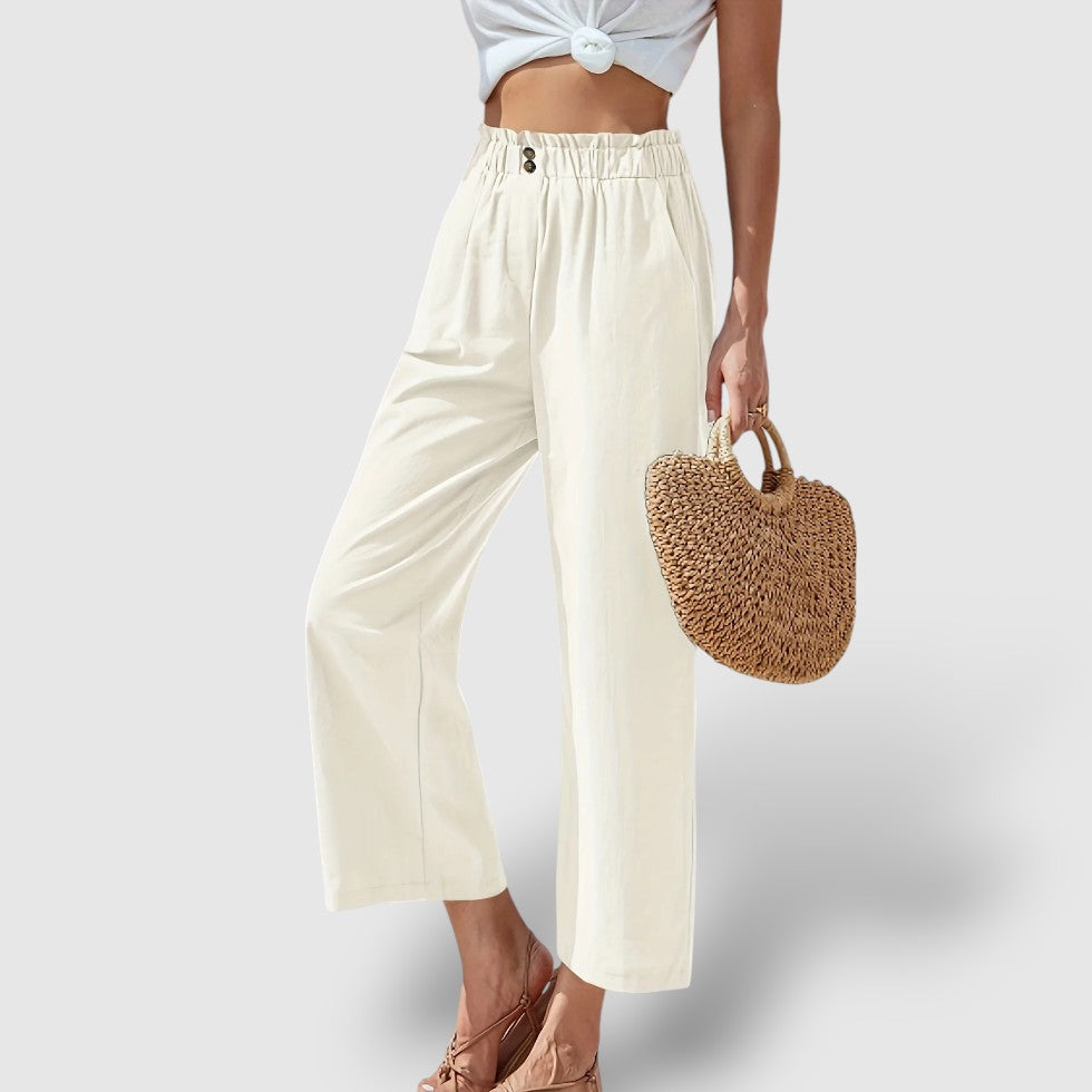 Rosea | Women's Linen Wide-Leg Pants