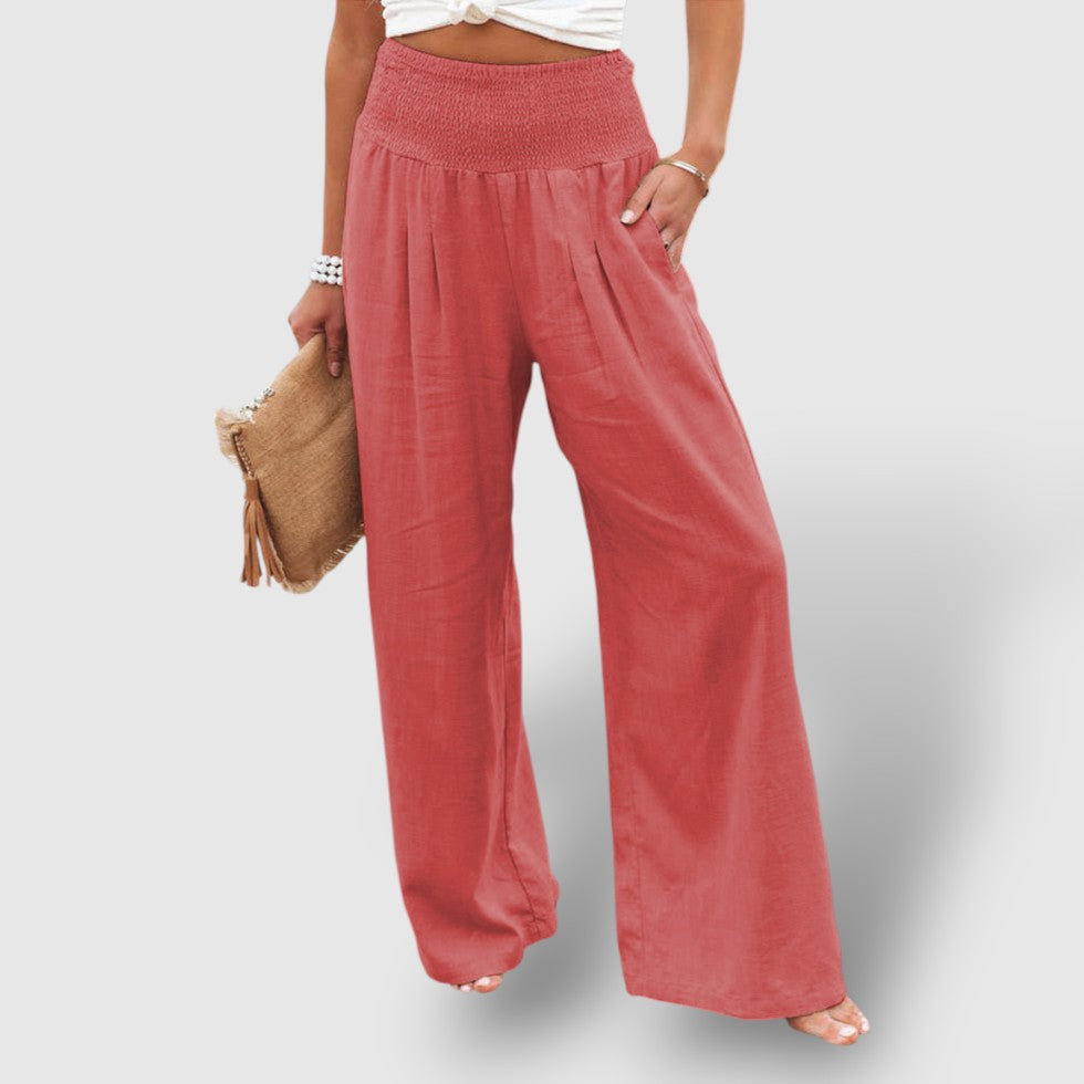 Rosea | Women's Casual Wide-Leg Linen Pants