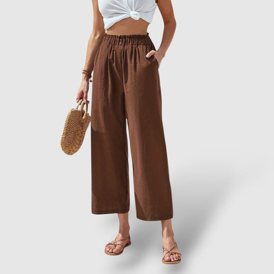 Rosea | Women's Linen Wide-Leg Pants