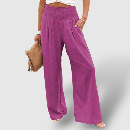 Rosea | Women's Casual Wide-Leg Linen Pants