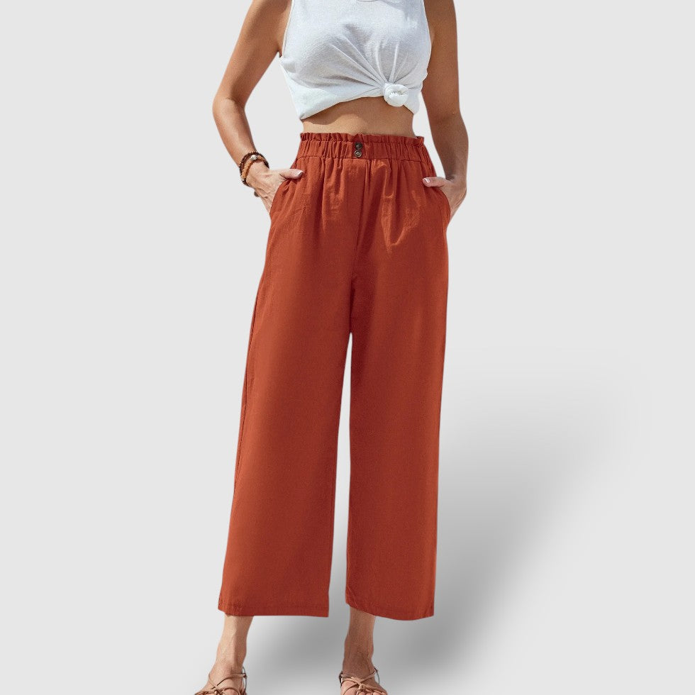 Rosea | Women's Linen Wide-Leg Pants