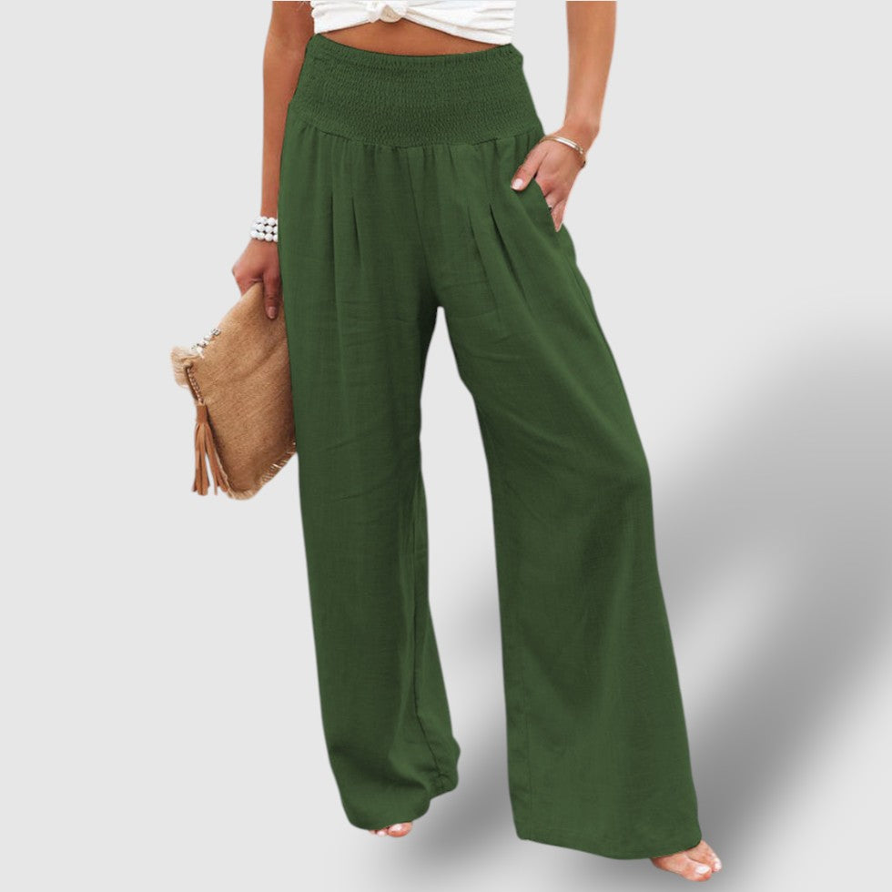 Rosea | Women's Casual Wide-Leg Linen Pants