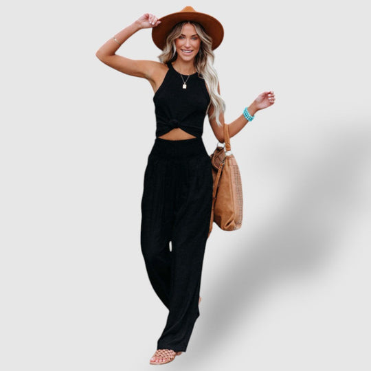 Rosea | Women's Casual Wide-Leg Linen Pants