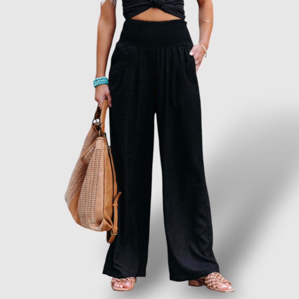 Rosea | Women's Casual Wide-Leg Linen Pants