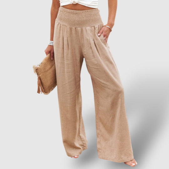 Rosea | Women's Casual Wide-Leg Linen Pants