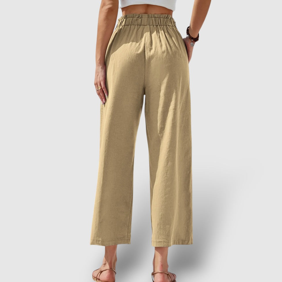 Rosea | Women's Linen Wide-Leg Pants