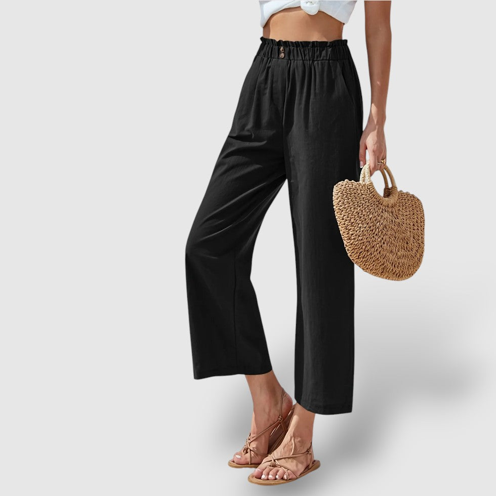 Rosea | Women's Linen Wide-Leg Pants