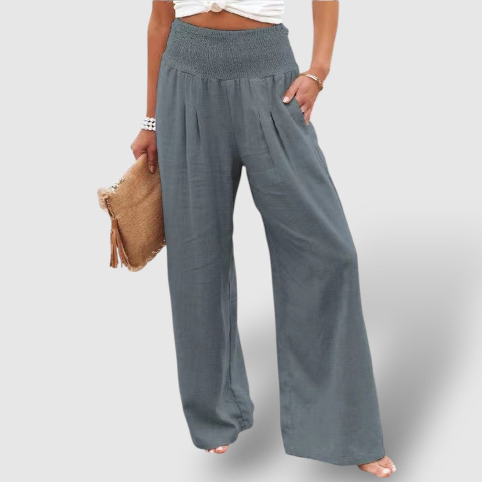 Rosea | Women's Casual Wide-Leg Linen Pants