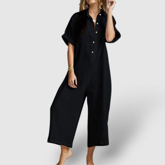 Rosea | Women's Linen Wide-Leg Jumpsuit