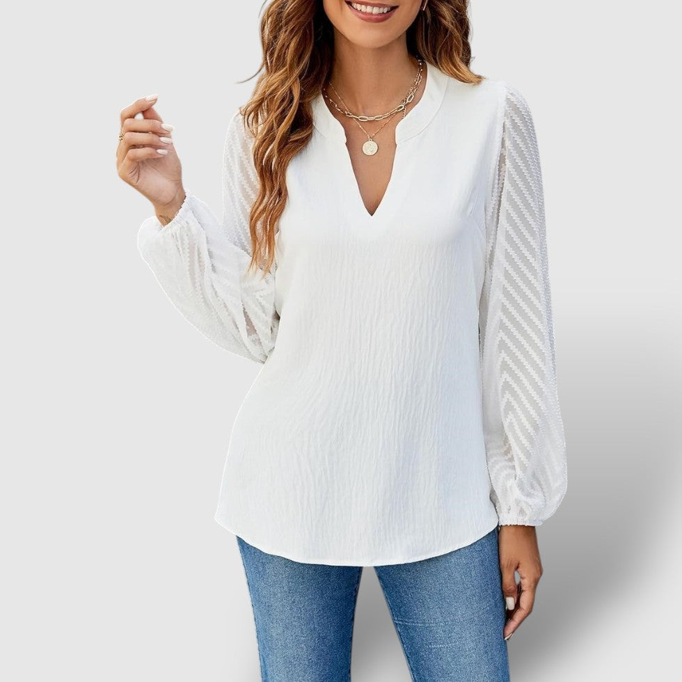 Rosea | Women's V-Neck Chiffon Top