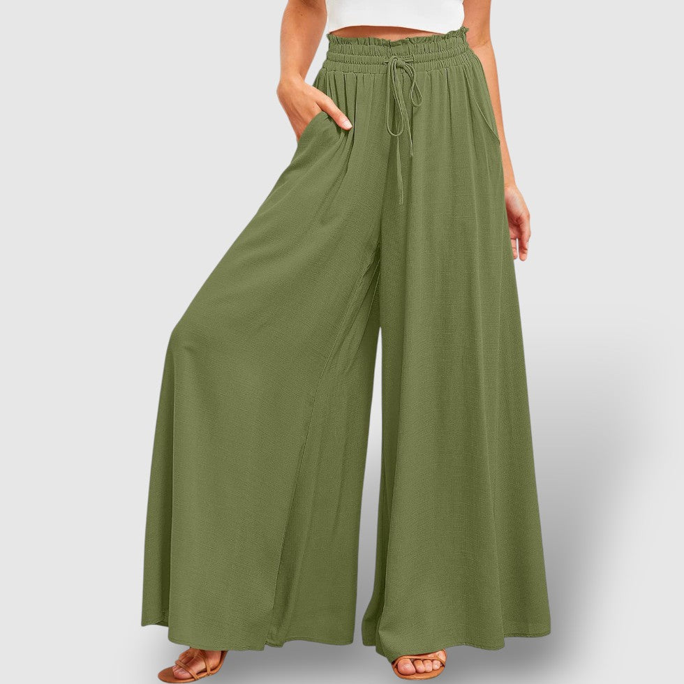 Rosea | Women's Casual Wide-Leg Linen Pants