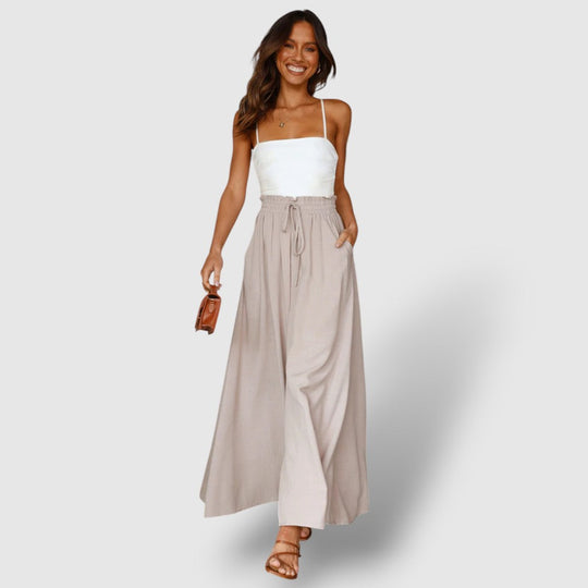 Rosea | Women's Casual Wide-Leg Linen Pants