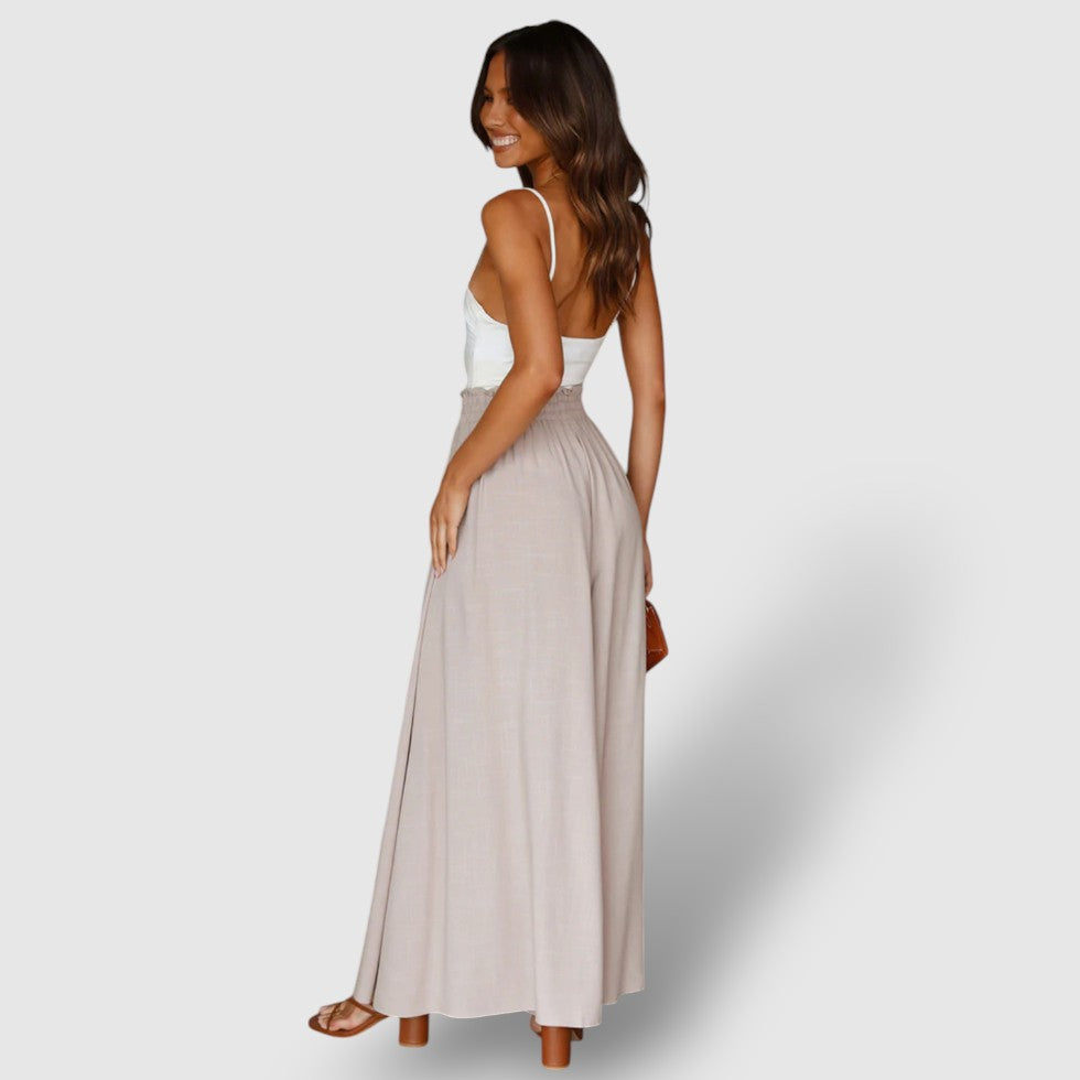 Rosea | Women's Casual Wide-Leg Linen Pants