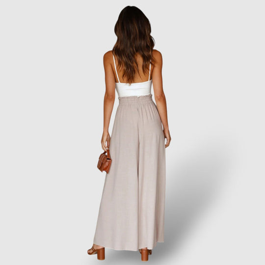 Rosea | Women's Casual Wide-Leg Linen Pants