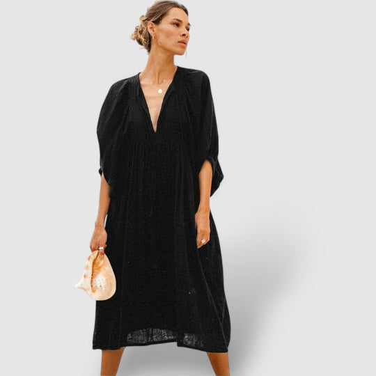 Rosea | Women's Loose Sleeve Midi Dress