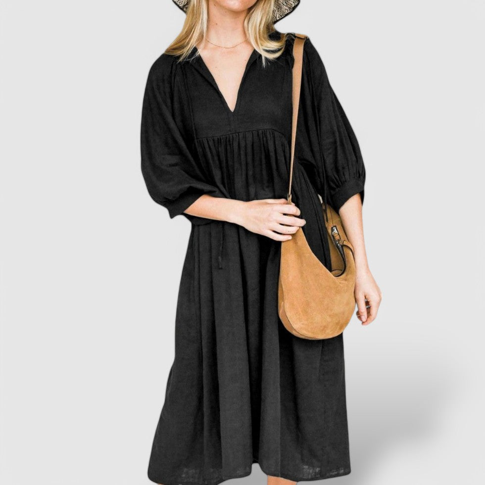 Rosea | Women's Loose Sleeve Midi Dress